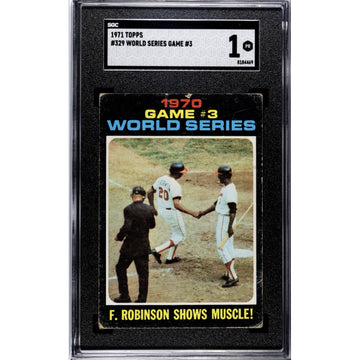 1971 Topps MLB World Series Game 3 SGC 1 Card #329 - 54 HOF Players In This Set!